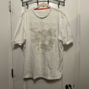 SEAN JOHN white tee shirt men’s XL GUC studded‎ EST98